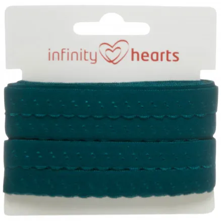 Infinity Hearts Nastro di pizzo Poliammide 20mm 369 Petrolio - 5m