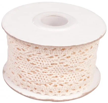 Infinity Hearts Pizzo/Nastro di pizzo Beige 42mm 2,5m