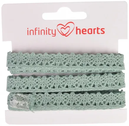Infinity Hearts Nastro di pizzo in poliestere 11mm 06 Grigio - 5m