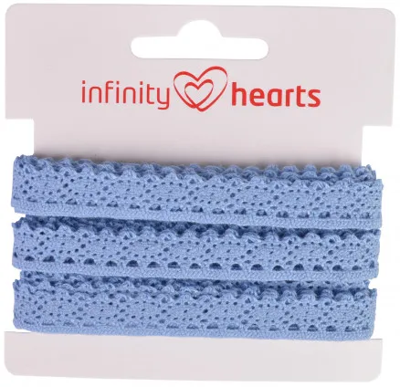 Infinity Hearts Nastro di pizzo in poliestere 11mm 05 Blu - 5m