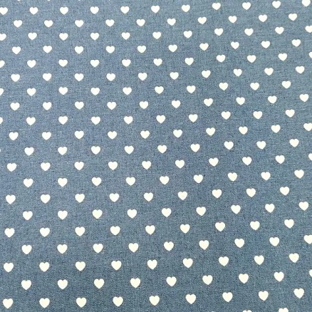 Tessuto Denim 145cm 50 Cuori - 50cm