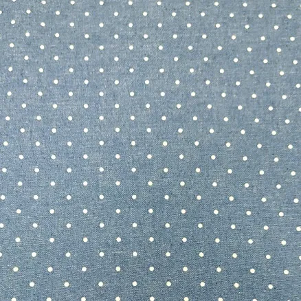 Tessuto denim 145cm 60 Piccoli pois e strisce - 50cm