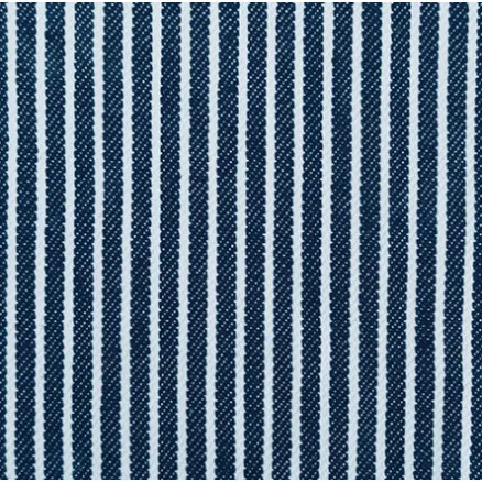 Tessuto Denim 145cm 008 Righe Blu Marino - 50cm